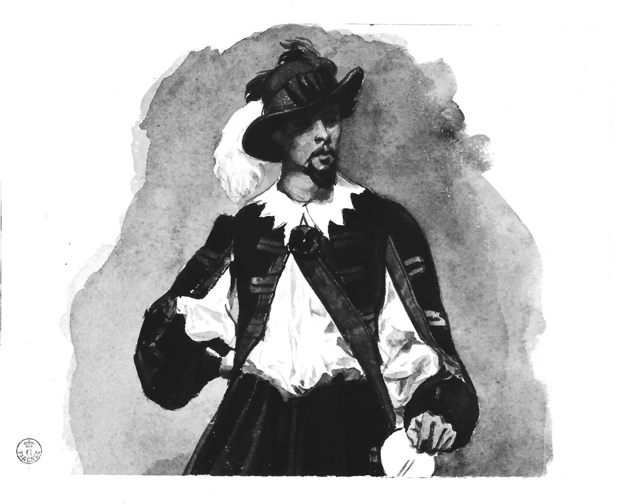 Stefano - 113, Studio a mezza figura di moschettiere, Gallerie degli Uffizi, Galleria d’arte moderna, Firenze